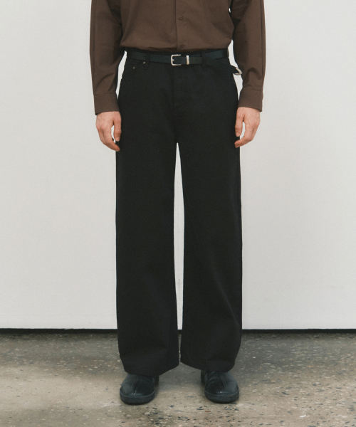WEDNESDAY OASIS(ウェンズデーオアシス)の「ヘリンボーンピュアコットンパンツ_BLACK(W25-PT24)(その他パンツ・メンズ・ブラック・MEDIUM/LARGE)」の3枚目の写真