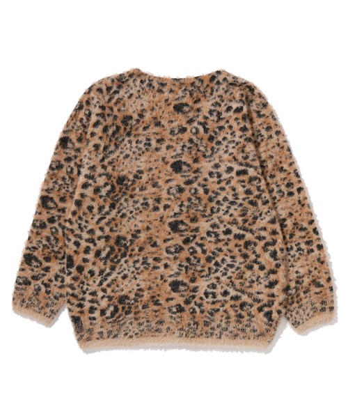WILD LEOPARD PATTERN SHAGGY CARDIGAN（ニット/セーター）｜A BATHING