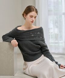 オフショルダー」に該当するトップス（ビジュー）ファッション通販