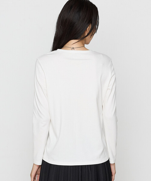 COMME CA（コムサ）の「〔 Sサイズ 〕 フェザータッチスムース プルオーバー（Tシャツ/カットソー・レディース・ブルー/ホワイト・5号）」の19枚目の写真