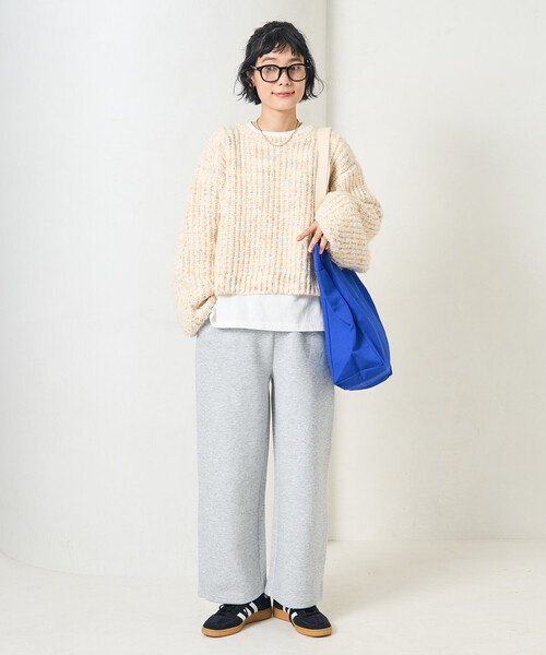 FREAK'S STORE（フリークスストア）の「【セットアイテム】ボンディング ショートジップパーカー パンツセット（セットアップ・レディース・ブラック/オリーブ/オフホワイト/ネイビー/ライトグレー・MEDIUM/SMALL）」の22枚目の写真