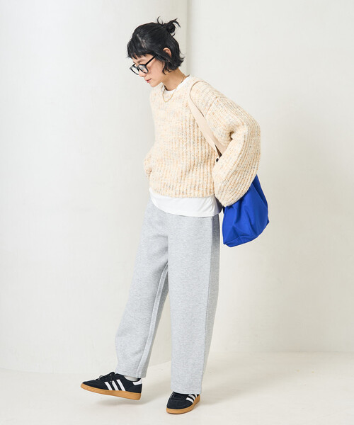 FREAK'S STORE（フリークスストア）の「【セットアイテム】ボンディング ショートジップパーカー パンツセット（セットアップ・レディース・ブラック/オリーブ/オフホワイト/ネイビー/ライトグレー・MEDIUM/SMALL）」の21枚目の写真