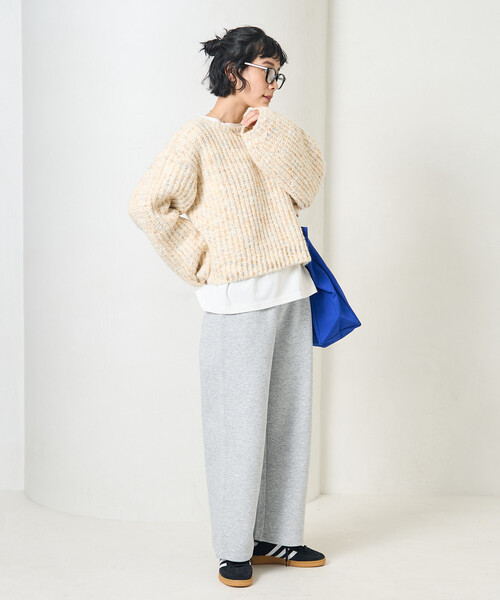 FREAK'S STORE（フリークスストア）の「【セットアイテム】ボンディング ショートジップパーカー パンツセット（セットアップ・レディース・ブラック/オリーブ/オフホワイト/ネイビー/ライトグレー・MEDIUM/SMALL）」の20枚目の写真