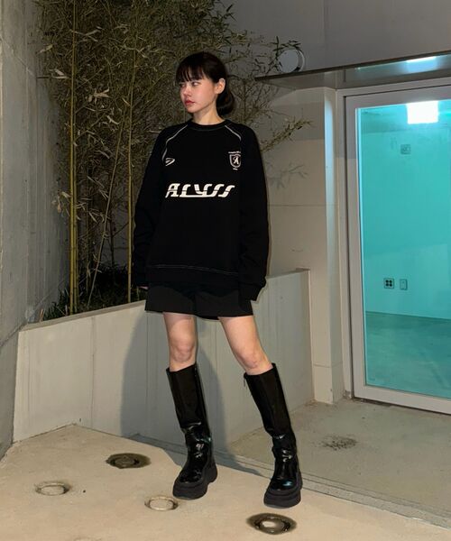 ALYSS（アリス）の「ダブルラインマルチロゴスウェット [ブラック]（スウェット・レディース・その他・SMALL/MEDIUM/LARGE/X-LARGE）」の4枚目の写真