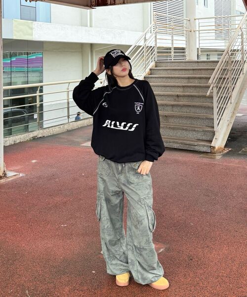 ALYSS（アリス）の「ダブルラインマルチロゴスウェット [ブラック]（スウェット・レディース・その他・SMALL/MEDIUM/LARGE/X-LARGE）」の6枚目の写真