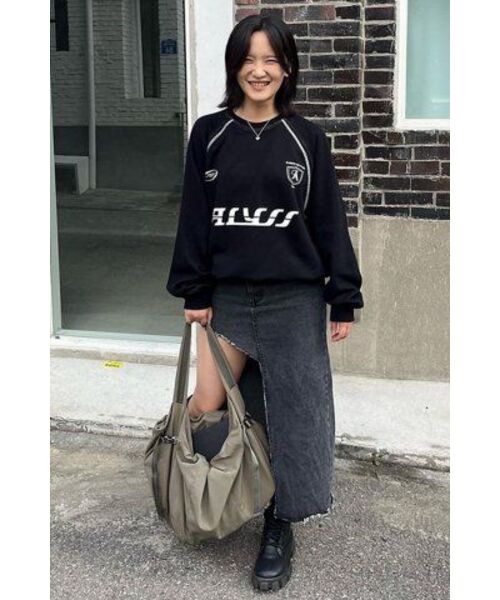ALYSS（アリス）の「ダブルラインマルチロゴスウェット [ブラック]（スウェット・レディース・その他・SMALL/MEDIUM/LARGE/X-LARGE）」の3枚目の写真