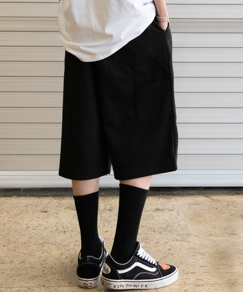 CREAM SODA LAB(クリームソーダラボ)の「ヒューマンハイライトカーペンター ルーズフィット 8部トレーニングショートパンツ ブラック(その他パンツ・メンズ・その他・LARGE/MEDIUM)」の3枚目の写真