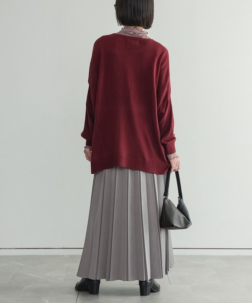 n'OrLABEL(ノアールレーベル)の「『ボンディングプリーツスカート』(スカート・レディース・ブラック/グレー・FREE)」の6枚目の写真