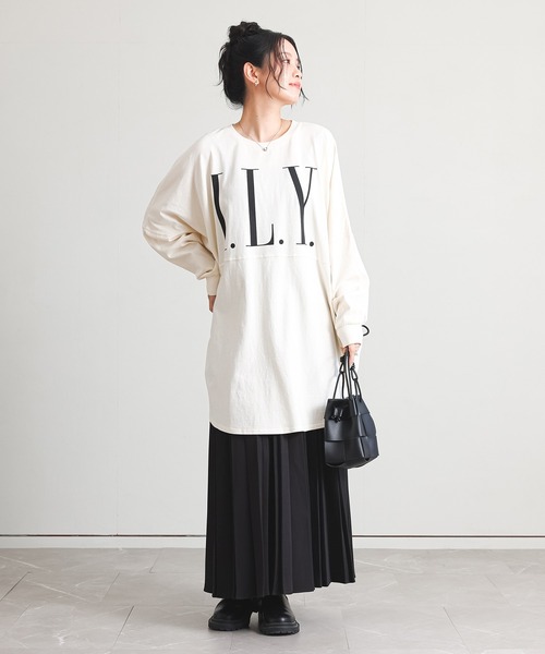 n'OrLABEL(ノアールレーベル)の「『ボンディングプリーツスカート』(スカート・レディース・ブラック/グレー・FREE)」の19枚目の写真