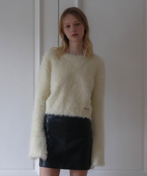 DEHEVE（デヘヴェ）の「Hairy Flare Sleeve Knit [Cream]（ニット/セーター・レディース・Cream・FREE）」の2枚目の写真