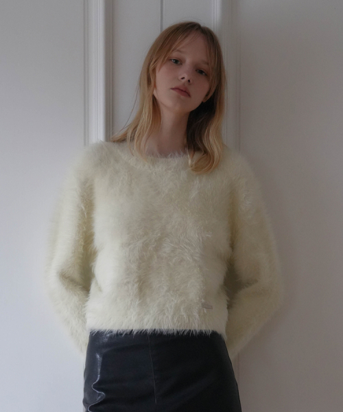 DEHEVE（デヘヴェ）の「Hairy Flare Sleeve Knit [Cream]（ニット/セーター・レディース・Cream・FREE）」の3枚目の写真
