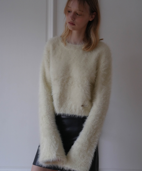 DEHEVE（デヘヴェ）の「Hairy Flare Sleeve Knit [Cream]（ニット/セーター・レディース・Cream・FREE）」の4枚目の写真