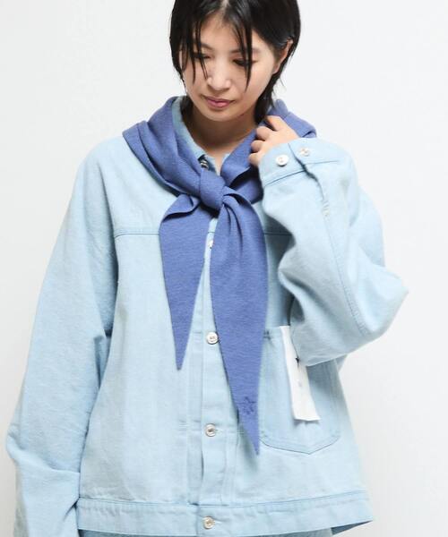 CONVERSE TOKYO(コンバーストウキョウ)の「HOODED KNIT MUFFLER(マフラー・レディース・ホワイト/レッド/ブルー/ブラック・FREE)」の3枚目の写真