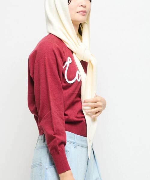 CONVERSE TOKYO(コンバーストウキョウ)の「HOODED KNIT MUFFLER(マフラー・レディース・ホワイト/レッド/ブルー/ブラック・FREE)」の6枚目の写真