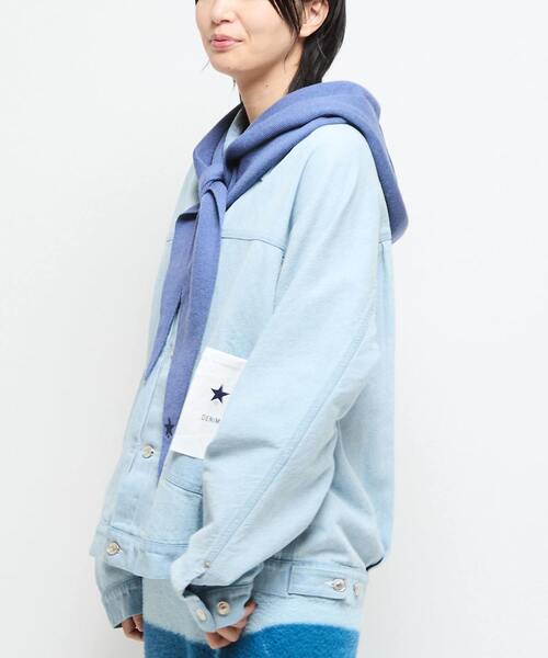 CONVERSE TOKYO(コンバーストウキョウ)の「HOODED KNIT MUFFLER(マフラー・レディース・ホワイト/レッド/ブルー/ブラック・FREE)」の7枚目の写真