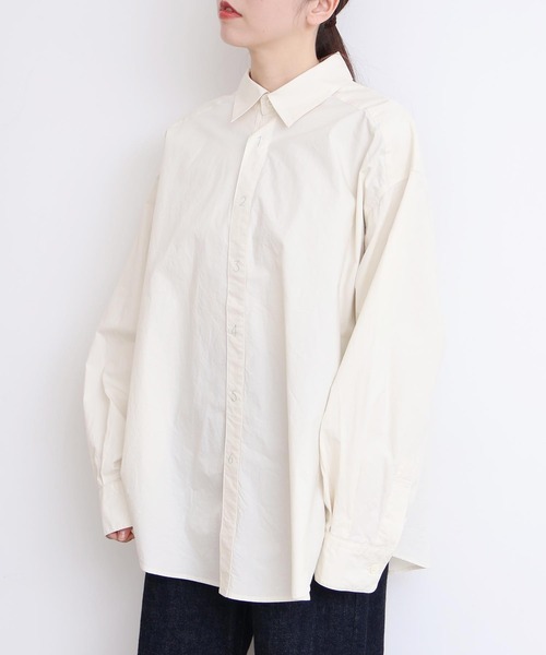 I am I in fact...（アイアムアイインファクト）の「数字刺繍 BIGシャツ（シャツ/ブラウス・レディース・サックスブルー/オフホワイト・FREE）」の14枚目の写真