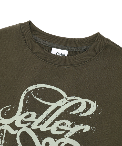 Cavish（カビシ）の「W CLASSIC ROSE SWEATSHIRT OLIVE(CV2EFFM446A)（スウェット・レディース・オリーブ・FREE）」の3枚目の写真