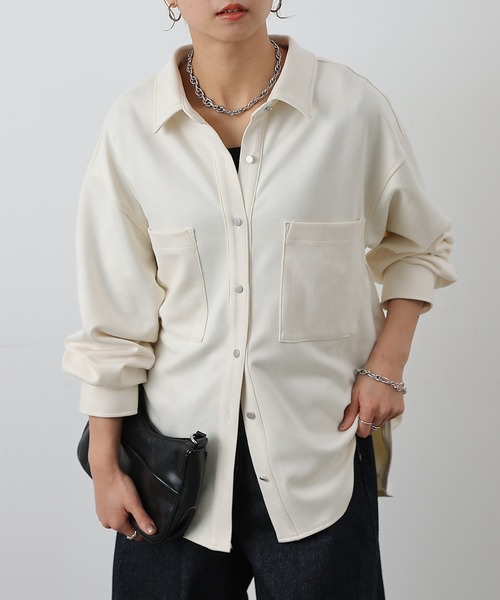 COLONY 2139（コロニートゥーワンスリーナイン）の「スエードポンチシャツ（シャツ/ブラウス・レディース・イエロー/オフホワイト/キャメル/チャコールグレー・FREE）」の20枚目の写真