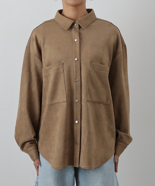 COLONY 2139（コロニートゥーワンスリーナイン）の「スエードポンチシャツ（シャツ/ブラウス・レディース・イエロー/オフホワイト/キャメル/チャコールグレー・FREE）」の11枚目の写真