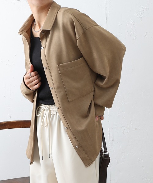 COLONY 2139（コロニートゥーワンスリーナイン）の「スエードポンチシャツ（シャツ/ブラウス・レディース・イエロー/オフホワイト/キャメル/チャコールグレー・FREE）」の7枚目の写真