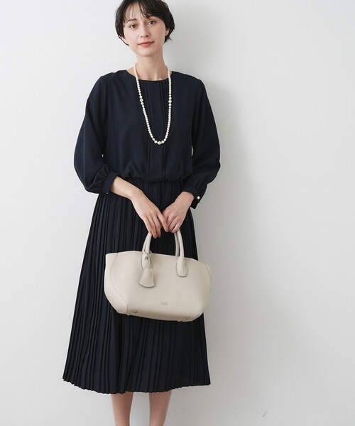 Dessin(デッサン)の「ジョーゼットワンピース(ワンピース・レディース・ネイビー・03/02/01)」の6枚目の写真