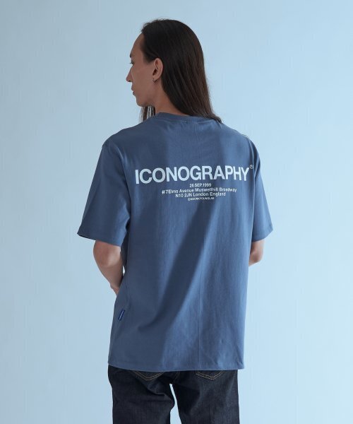 ICONOGRAPHY(アイコノグラフィー)の「LONDON ADDRESS VOLUME PRINT DBL(Tシャツ/カットソー・メンズ・ダークブルー・LARGE)」の3枚目の写真
