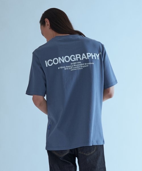 ICONOGRAPHY(アイコノグラフィー)の「LONDON ADDRESS VOLUME PRINT DBL(Tシャツ/カットソー・メンズ・ダークブルー・LARGE)」の4枚目の写真