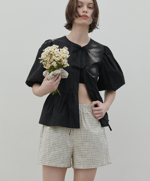 320SHOWROOM(320ショールーム)の「Plain Check Banding Pocket Shorts Yellow(その他パンツ・レディース・イエロー・FREE)」の3枚目の写真