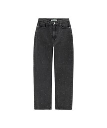 Hotfix Semi Wide Denim Jeans_bleached black