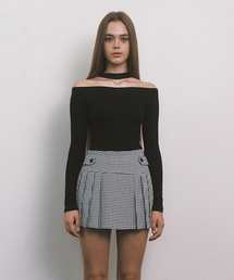 MOILLY（モイリー）の「Off Shoulder Top - Black（Tシャツ/カットソー）」