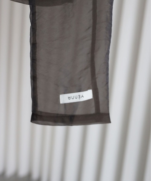 YENNA（イェンナ）の「シアーショートテーラードジャケット（テーラードジャケット・レディース・カーキ/ブラック/ベージュ/ブラウン/グレー・FREE）」の7枚目の写真