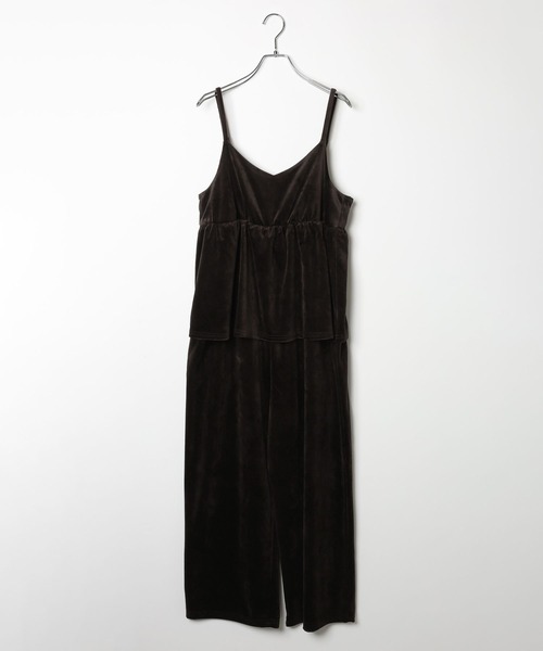 LEPSIM（レプシィム）の「ベロアキャミサロペット　621567（サロペット/オーバーオール・レディース・ブラウン/ブラック/ドット・FREE）」の18枚目の写真