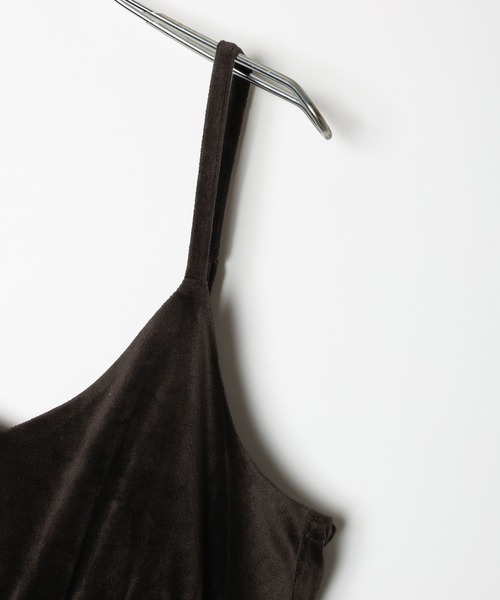 LEPSIM（レプシィム）の「ベロアキャミサロペット　621567（サロペット/オーバーオール・レディース・ブラウン/ブラック/ドット・FREE）」の21枚目の写真