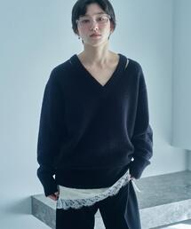 CODE A | M cloudy over V pullover(ニット/セーター)