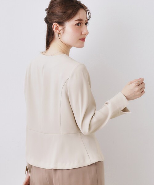 couture brooch(クチュールブローチ)の「【ハレの日・通勤】リボンデザイン ペプラムブラウス(シャツ/ブラウス・レディース・ネイビー/ナチュラル・42/40/38/36)」の8枚目の写真