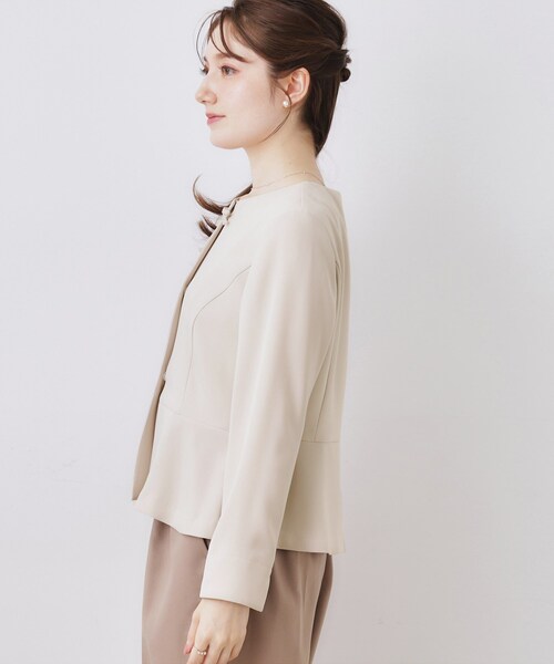 couture brooch(クチュールブローチ)の「【ハレの日・通勤】リボンデザイン ペプラムブラウス(シャツ/ブラウス・レディース・ネイビー/ナチュラル・42/40/38/36)」の18枚目の写真