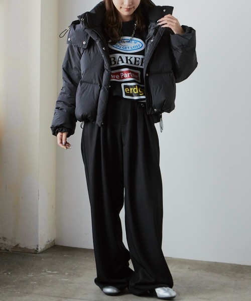 セール】【フード取り外し可能2WAY】フードショートダウンジャケット