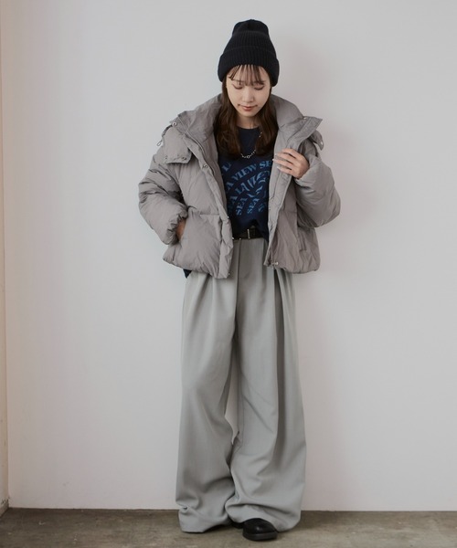 セール】【フード取り外し可能2WAY】フードショートダウンジャケット