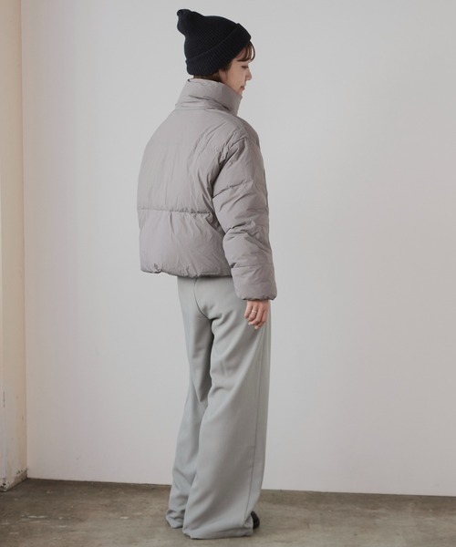 Chick（チック）の「【フード取り外し可能２WAY】フードショートダウンジャケット ／ 2WAY hoodie short down jacket（ダウンジャケット/コート・レディース・ブラック/アイボリー/グレー・FREE）」の4枚目の写真