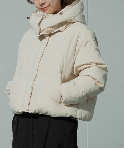 セール】【フード取り外し可能2WAY】フードショートダウンジャケット