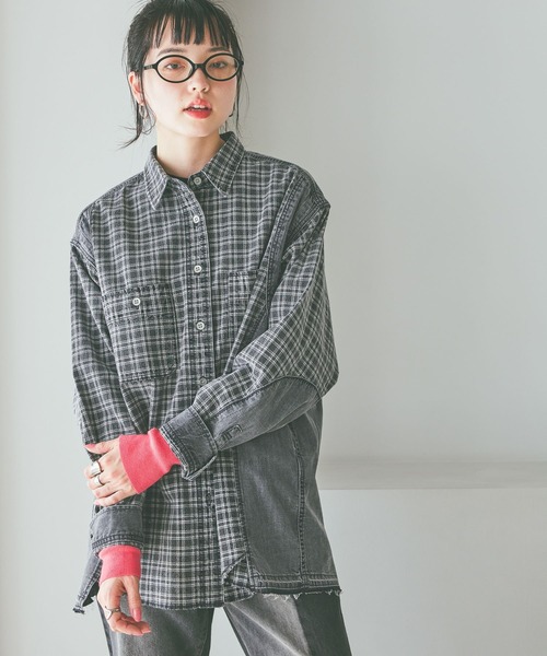 niko and...（ニコアンド）の「オリジナルオーバル伊達メガネ（メガネ・レディース・ブラック・FREE）」の2枚目の写真