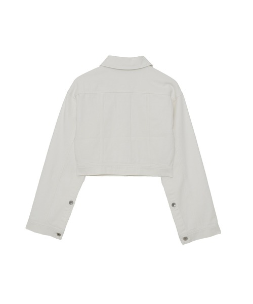 Rose Muse(ロゼミューズ)の「Slit sleeves denim JK(デニムジャケット・レディース・ホワイト・MEDIUM)」の7枚目の写真