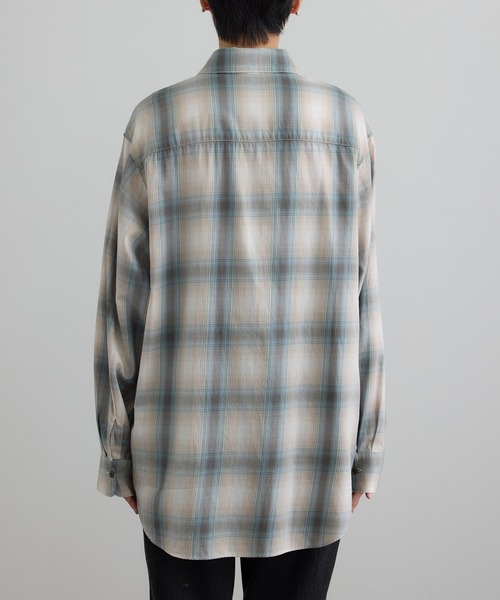 SALON adam et rope'（サロン アダム エ ロペ）の「コットンリヨセルチェックシャツ（シャツ/ブラウス・レディース・ブルー系その他4/グリーン系その他・FREE）」の18枚目の写真