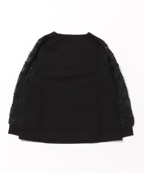 HAKKA KIDS（ハッカキッズ）の「袖シフォンミニ裏毛カットソー（Tシャツ/カットソー・キッズ・オフホワイト/ブラック・110cm/120cm/130cm）」の3枚目の写真