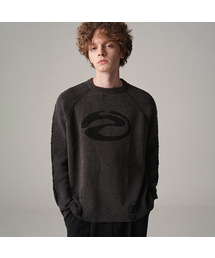 ZENDUST（ジェンダスト）の「Marc Damage Raglan Knit - 2COL（ニット/セーター）」