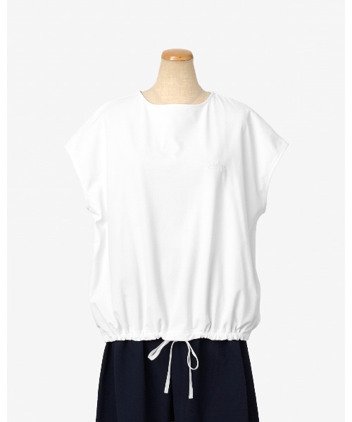 THOUSAND MILE（サウザンドマイル）の「【L's】GATHERED HEM T-SHIRT & SKIRT SET LUXELEAF JERSEY/ギャザーヘムTシャツ＆スカートセット（セットアップ・レディース・ホワイト系その他/ブラウン/スミクロ・FREE）」の17枚目の写真