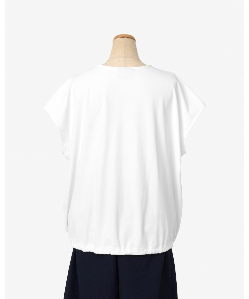 THOUSAND MILE（サウザンドマイル）の「【L's】GATHERED HEM T-SHIRT & SKIRT SET LUXELEAF JERSEY/ギャザーヘムTシャツ＆スカートセット（セットアップ・レディース・ホワイト系その他/ブラウン/スミクロ・FREE）」の20枚目の写真