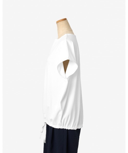 THOUSAND MILE（サウザンドマイル）の「【L's】GATHERED HEM T-SHIRT & SKIRT SET LUXELEAF JERSEY/ギャザーヘムTシャツ＆スカートセット（セットアップ・レディース・ホワイト系その他/ブラウン/スミクロ・FREE）」の18枚目の写真