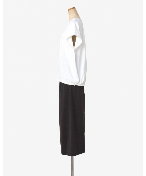THOUSAND MILE（サウザンドマイル）の「【L's】GATHERED HEM T-SHIRT & SKIRT SET LUXELEAF JERSEY/ギャザーヘムTシャツ＆スカートセット（セットアップ・レディース・ホワイト系その他/ブラウン/スミクロ・FREE）」の22枚目の写真