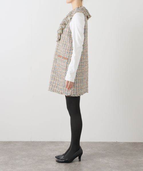 IENA LA BOUCLE（イエナラブークル）の「IENA LA BOUCLE LINTONツィードミニドレス（ワンピース・レディース・ベージュ系その他・FREE）」の7枚目の写真